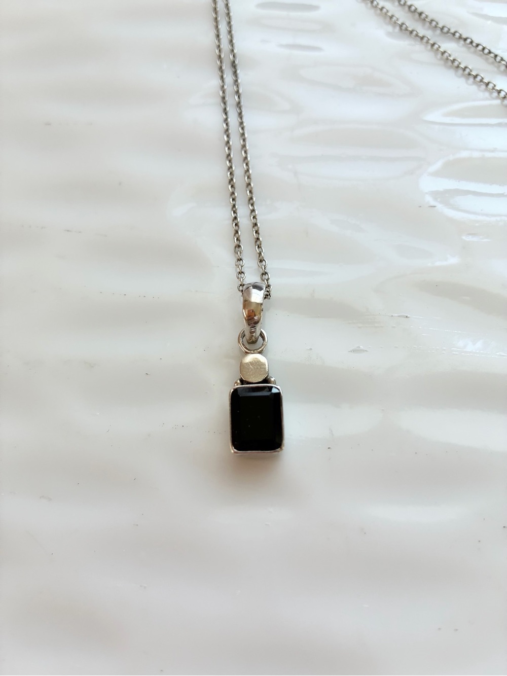 Silpada Sterling Silver Black Onyx Pendant on Silpada Necklace S1215 - Picture 6 of 8